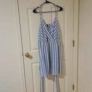 Surplice Neck belted Dress